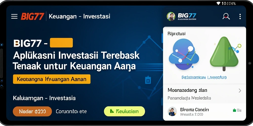 Antarmuka pengguna apliksi BIG77 yang modern dan informatif.