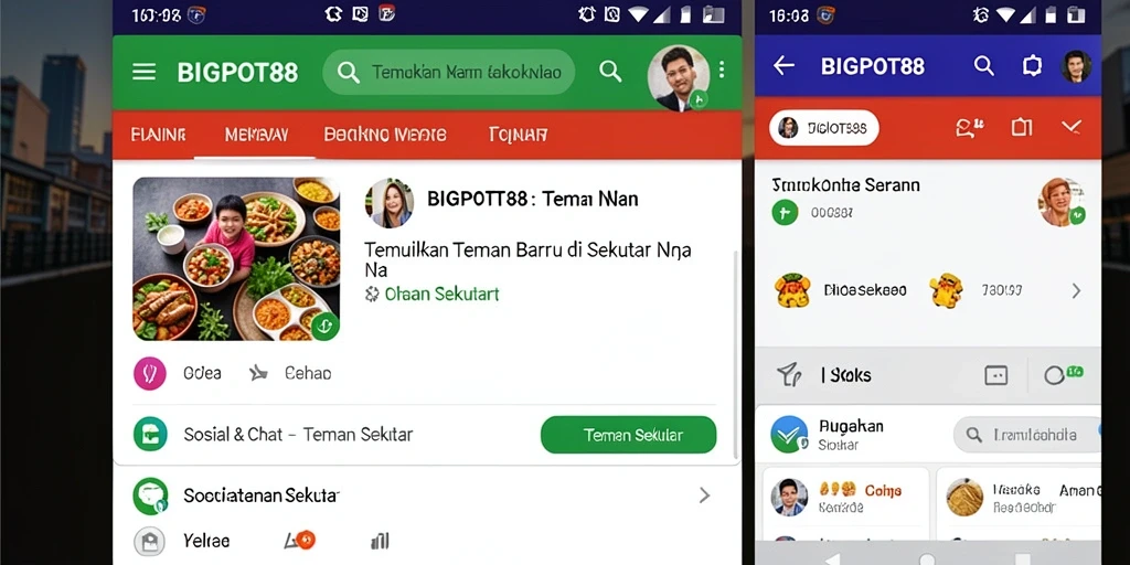 Antarmuka pengguna <strong>BIGPOT88</strong> yang ramah dan interaktif untuk menjalin pertemanan.