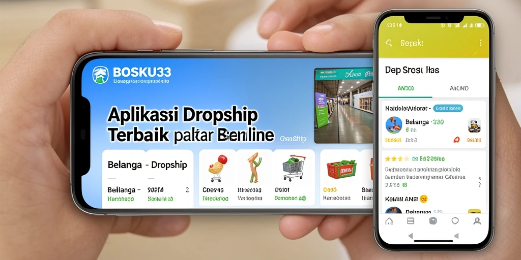 Antarmuka aplikasi BOSKU33 yang sederhana dan efektif untuk Dropship.