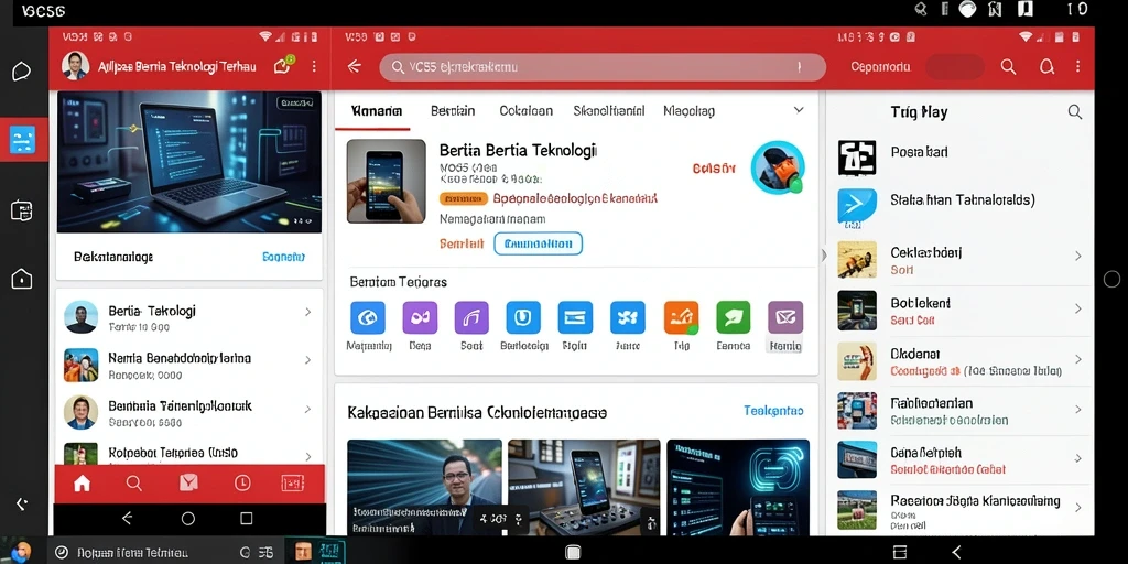 Tampilan antarmuka aplikasi VC55 yang modern dan informatif.