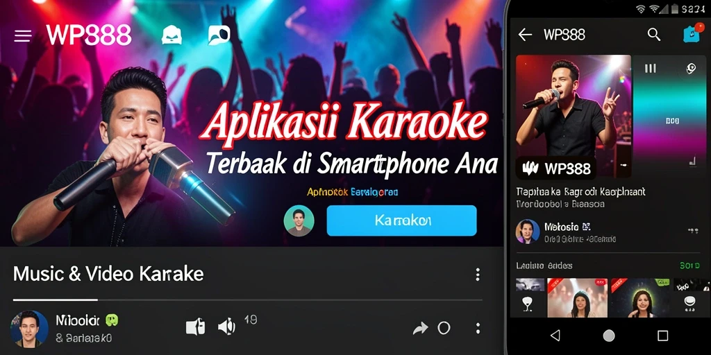 Tampilan antarmuka WP888 yang ramah pengguna untuk karaoke.