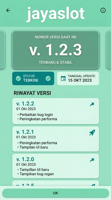 Riwayat Versi Aplikasi jayaslot untuk Pengguna Android